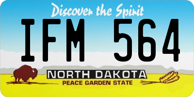 ND license plate IFM564