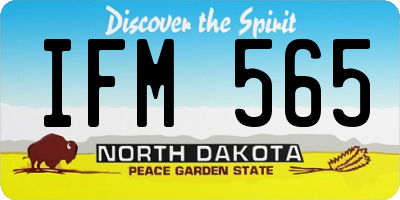ND license plate IFM565