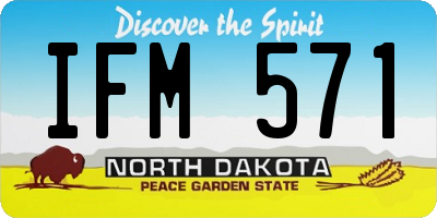 ND license plate IFM571