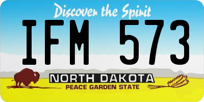 ND license plate IFM573