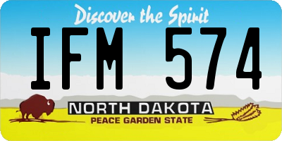 ND license plate IFM574