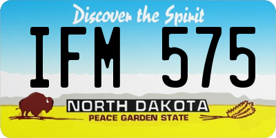 ND license plate IFM575