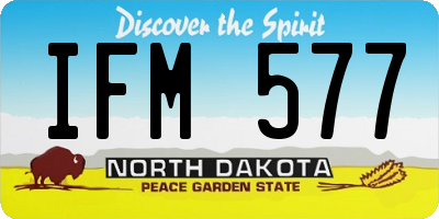 ND license plate IFM577