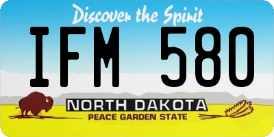 ND license plate IFM580