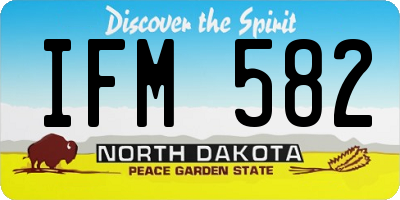 ND license plate IFM582
