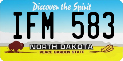 ND license plate IFM583
