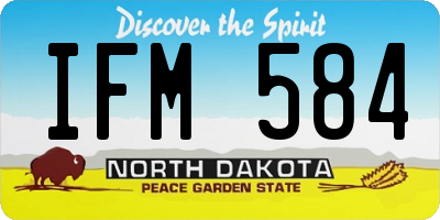 ND license plate IFM584