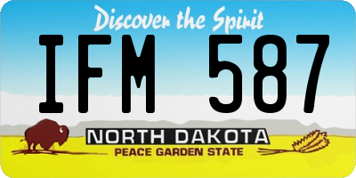 ND license plate IFM587