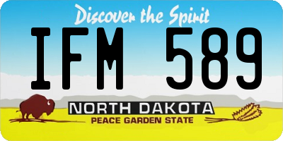 ND license plate IFM589