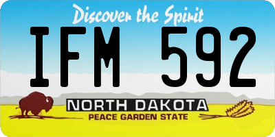 ND license plate IFM592