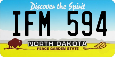 ND license plate IFM594
