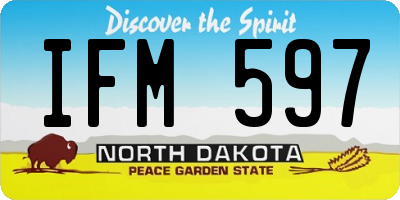 ND license plate IFM597