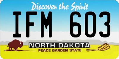 ND license plate IFM603