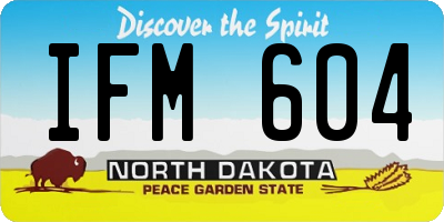 ND license plate IFM604