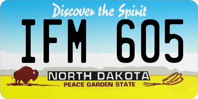 ND license plate IFM605