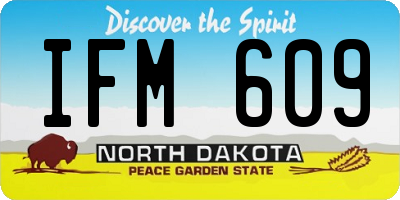 ND license plate IFM609
