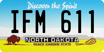 ND license plate IFM611