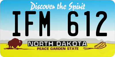 ND license plate IFM612