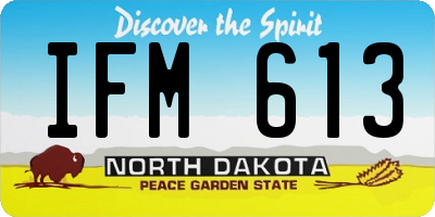 ND license plate IFM613