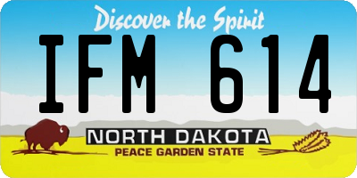 ND license plate IFM614