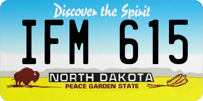 ND license plate IFM615