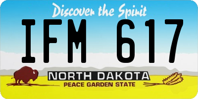 ND license plate IFM617
