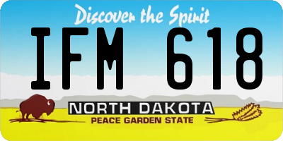 ND license plate IFM618
