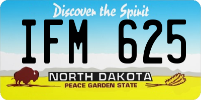 ND license plate IFM625