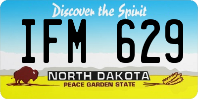 ND license plate IFM629