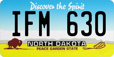 ND license plate IFM630