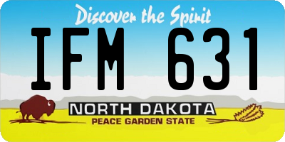 ND license plate IFM631