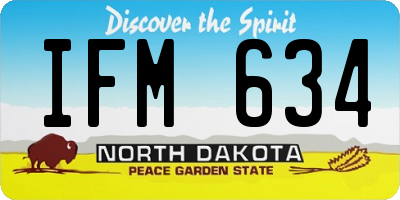 ND license plate IFM634
