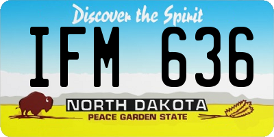 ND license plate IFM636