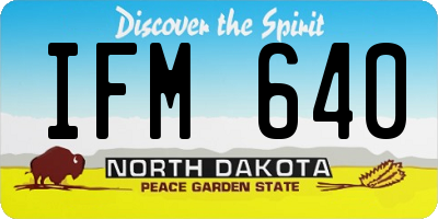 ND license plate IFM640