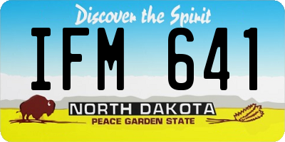 ND license plate IFM641