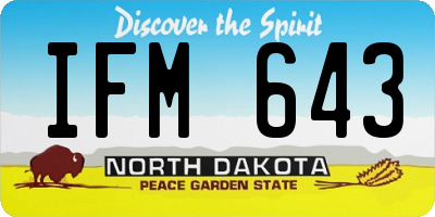 ND license plate IFM643