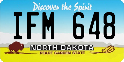 ND license plate IFM648