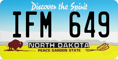 ND license plate IFM649