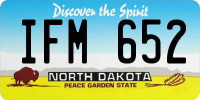 ND license plate IFM652