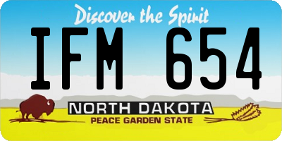 ND license plate IFM654