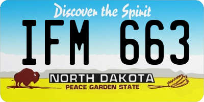 ND license plate IFM663