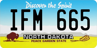 ND license plate IFM665