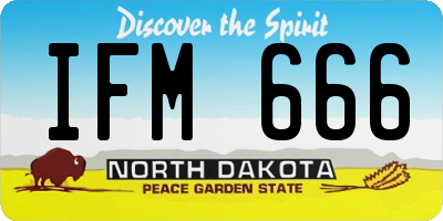 ND license plate IFM666