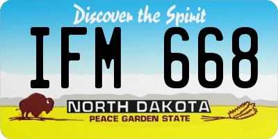 ND license plate IFM668