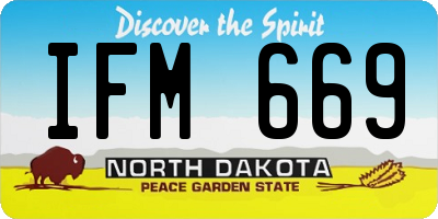ND license plate IFM669