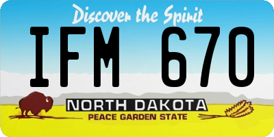 ND license plate IFM670