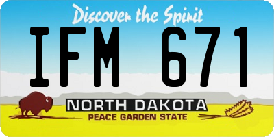 ND license plate IFM671