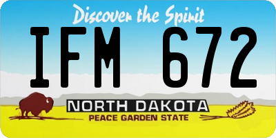 ND license plate IFM672