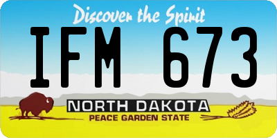 ND license plate IFM673
