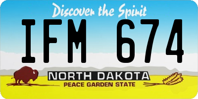 ND license plate IFM674